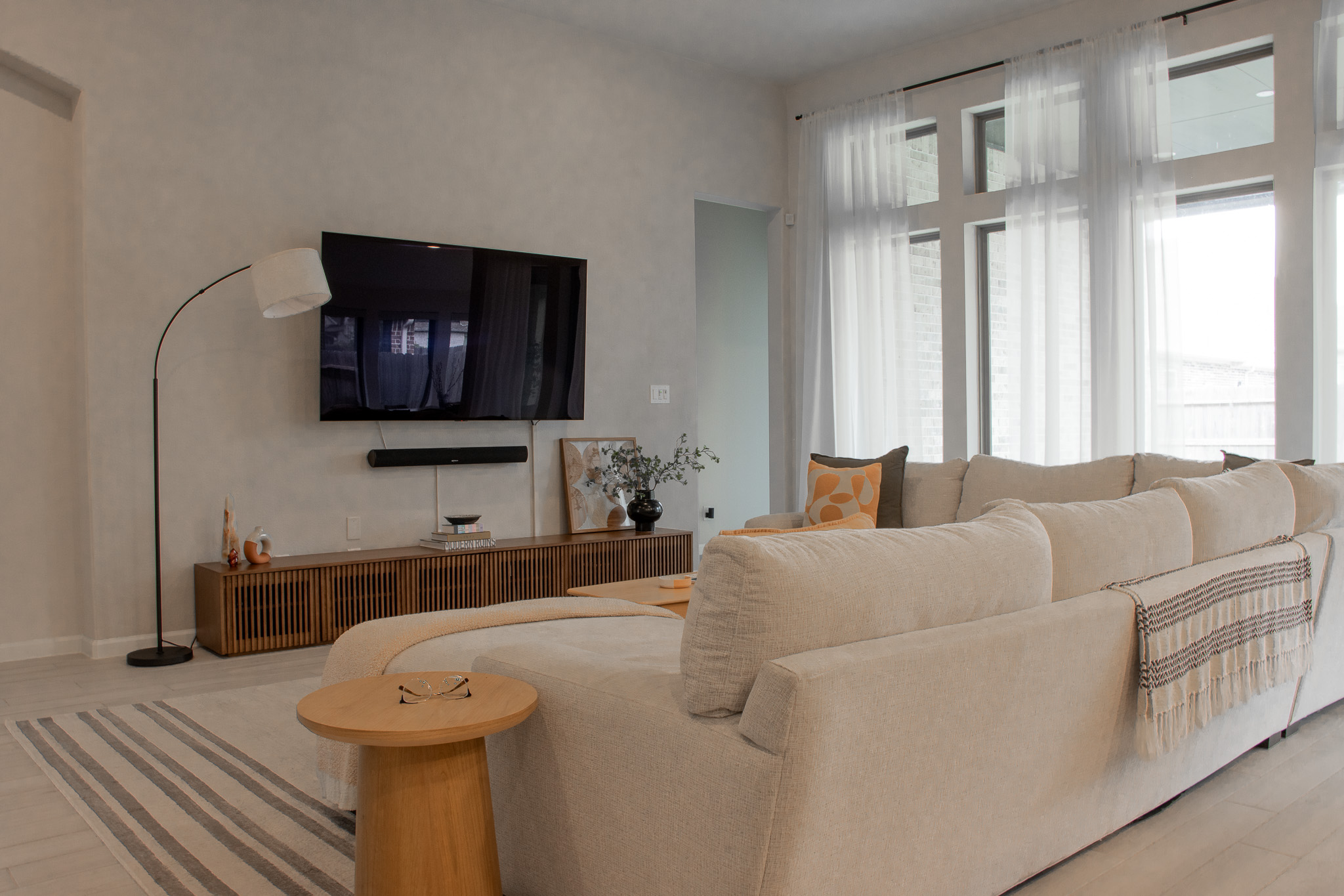 Living room with natural light