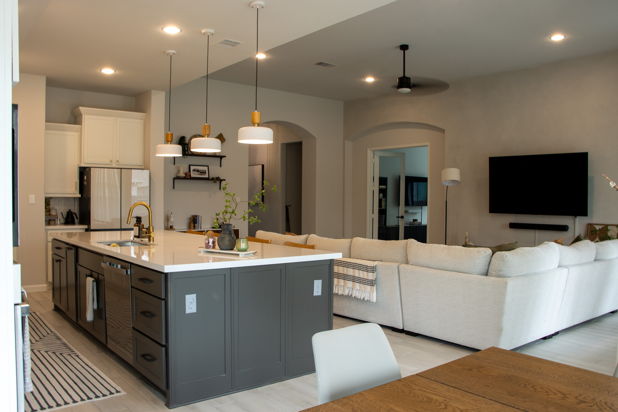 Living room with modern decor